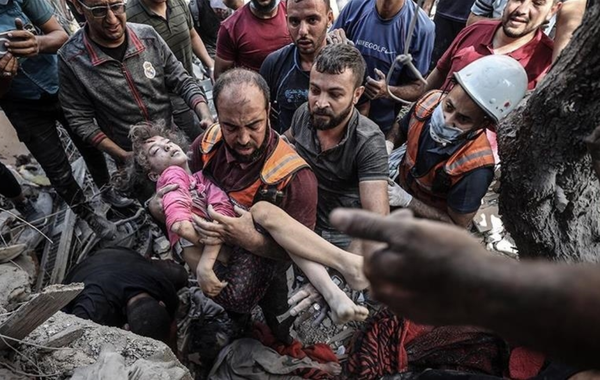 Injured child in Gaza