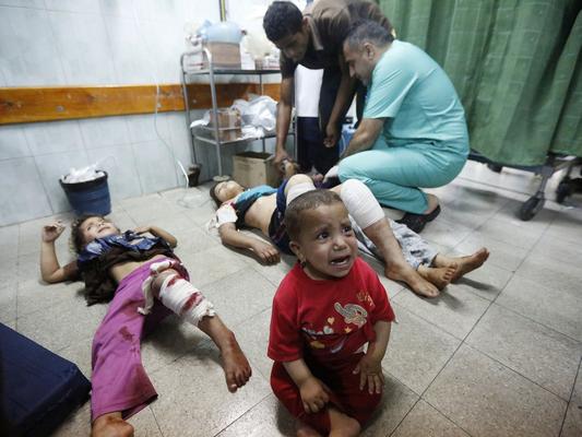 Injured child in Gaza